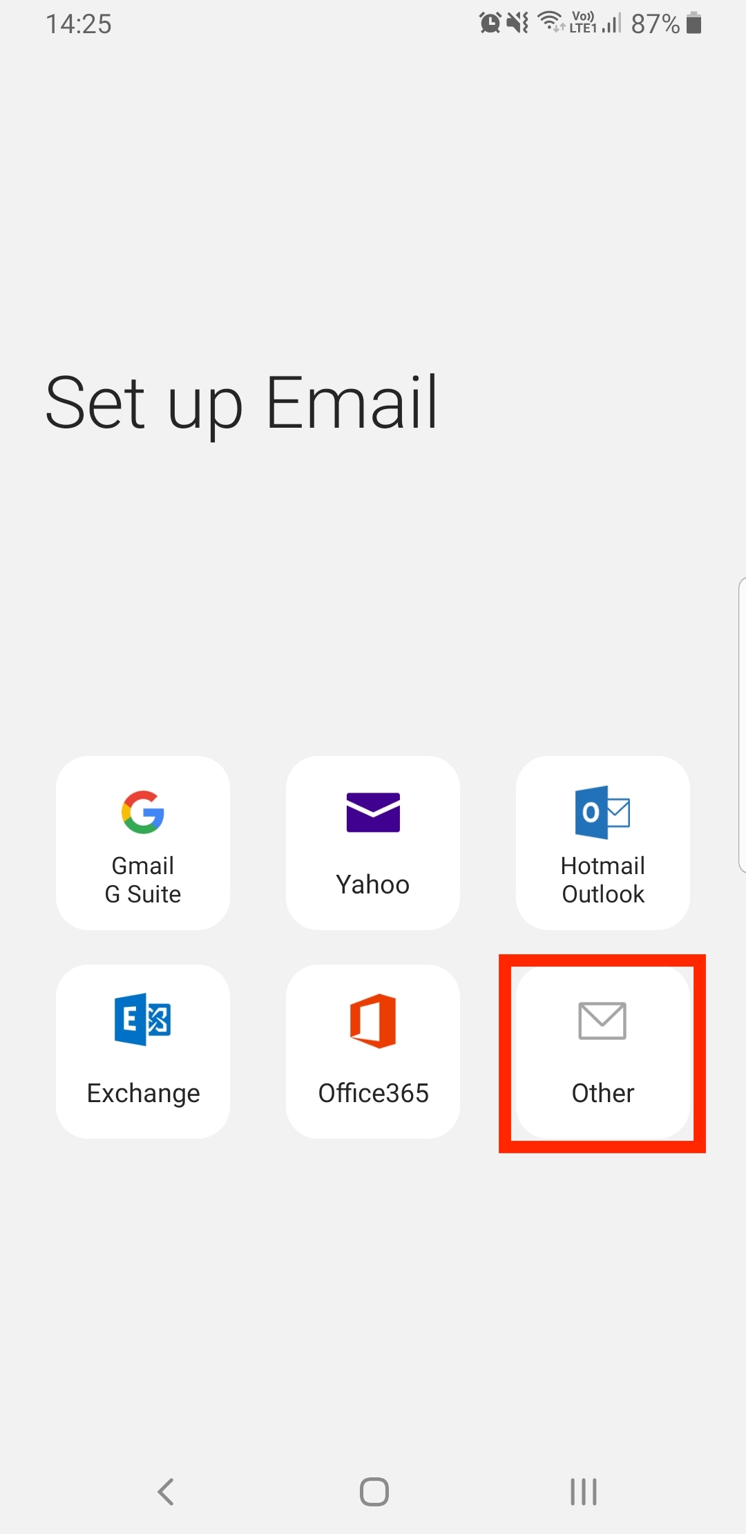 how to get outlook email on samsung galaxy s9