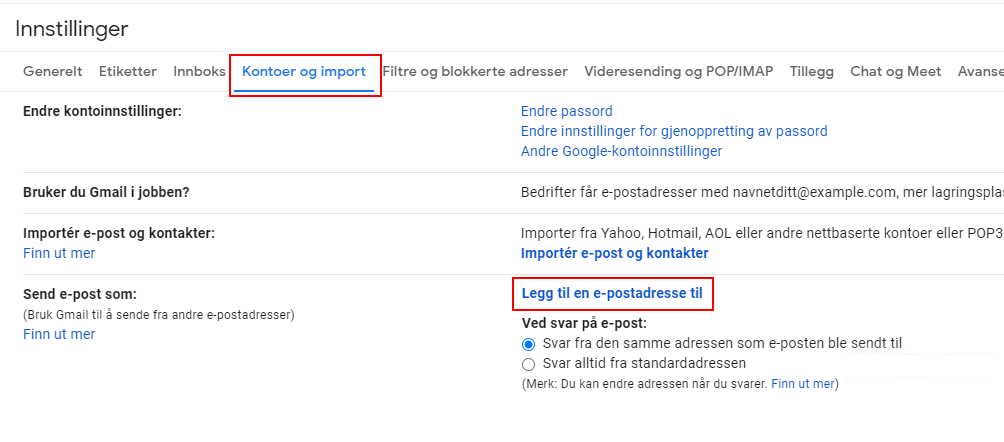 chap trække studie Frequently asked questions — How do I set up my Domainnameshop-mail with  Gmail?