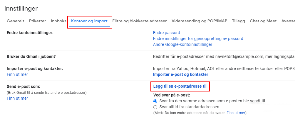 dyb arm Misforstå Frequently asked questions — How do I set up my Domainnameshop-mail with  Gmail?